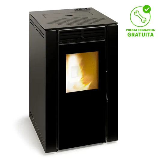 Estufa de pellet TJ Asia Negra de 4.9 kw