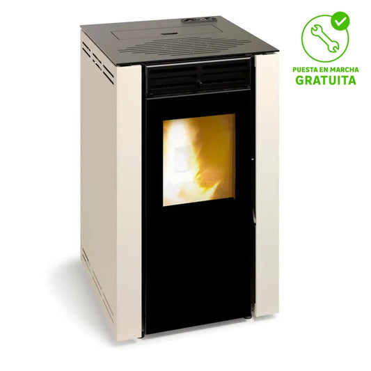 Estufa de pellet TJ Asia Blanca de 4.9 kw