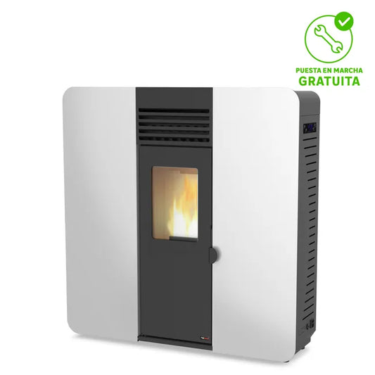 Estufa de pellet canalizable REDPOD First Advance Slim 8 kW blanca